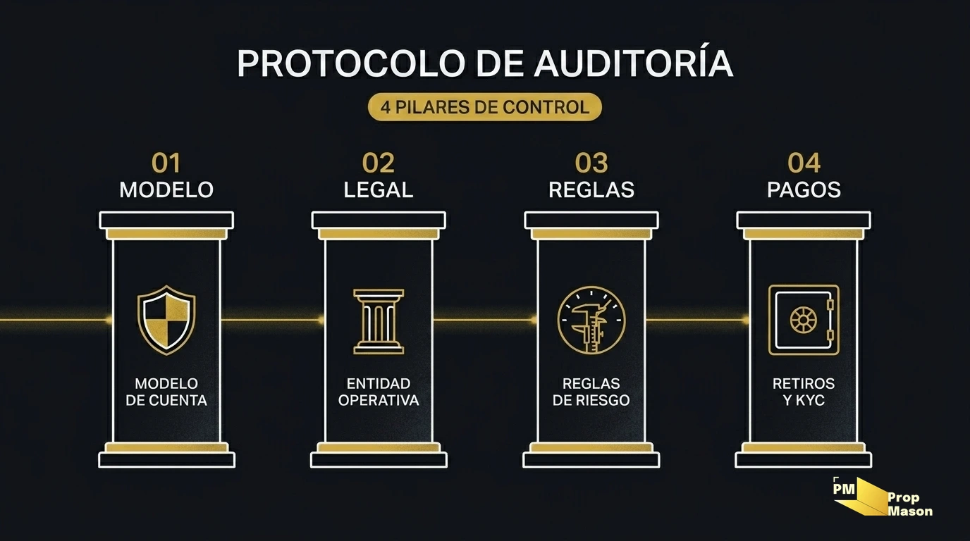 Protocolo de 4 pilares de debida diligencia para auditar reglas y condiciones de retiro
