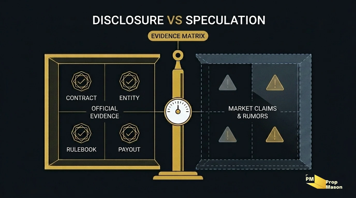 Evidence matrix: official disclosure documents versus unverified market rumors