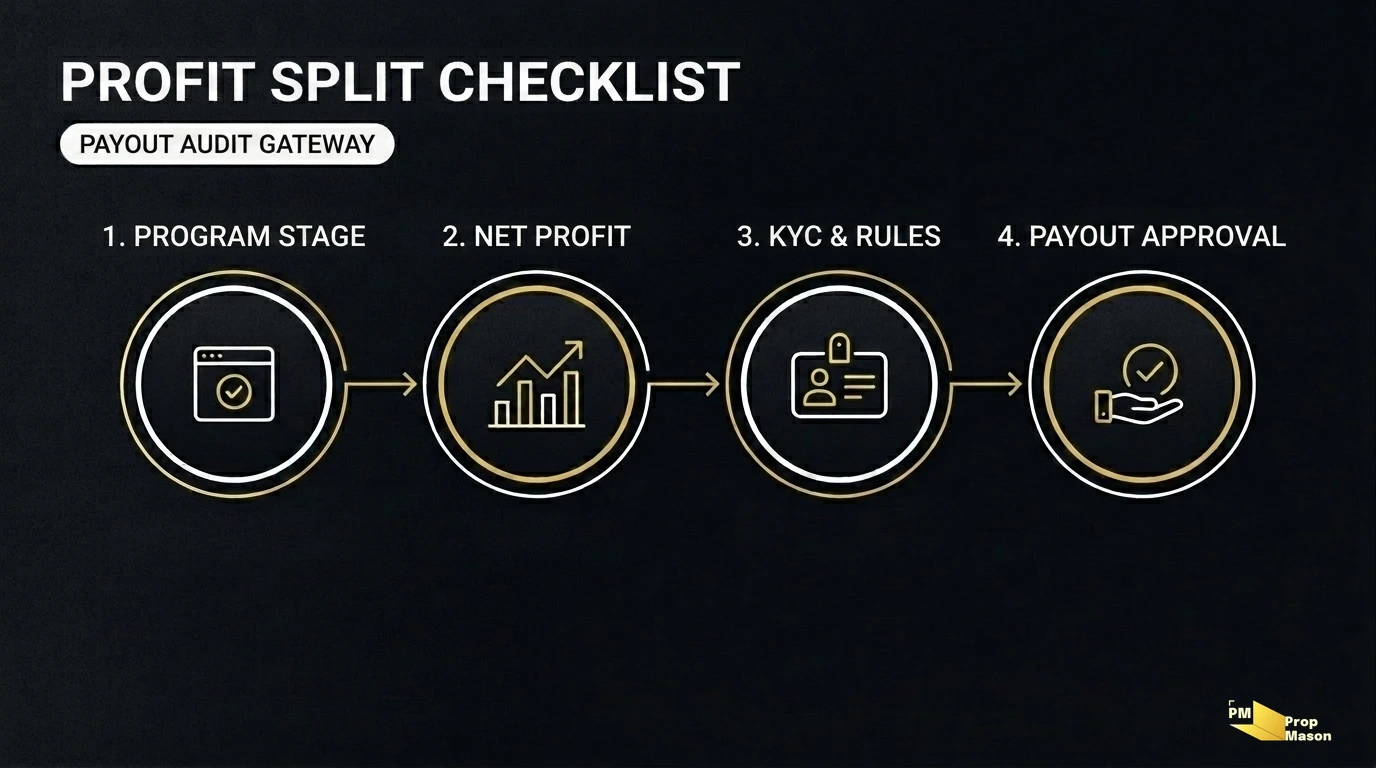 Profit split verification checklist and payout audit gateway