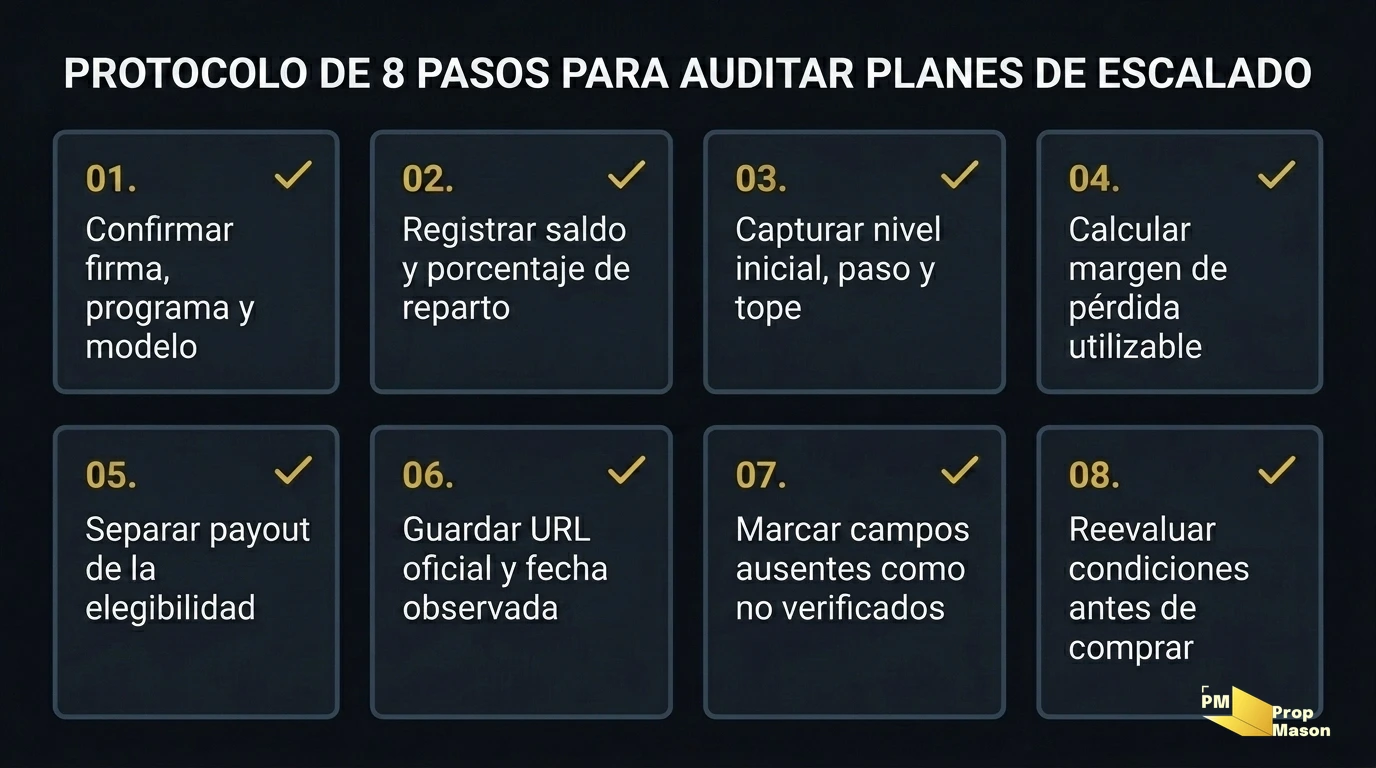 Protocolo de 8 pasos para auditar y verificar planes de escalado antes de comprar