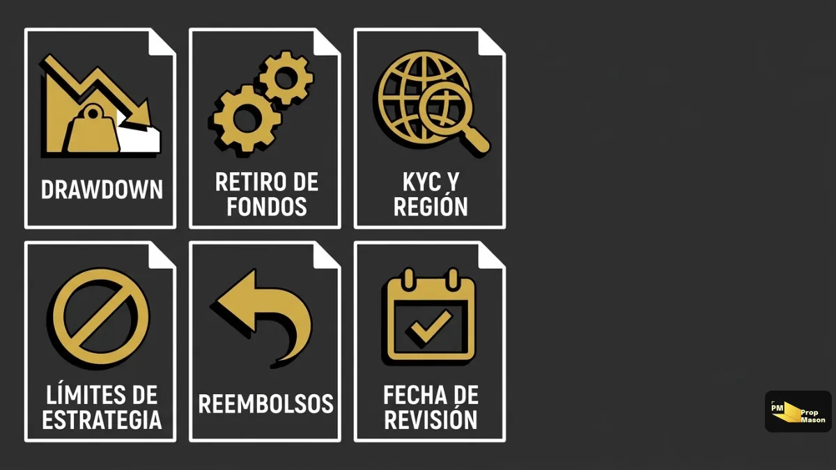 Seis páginas oficiales que leer antes de comprar un challenge de prop firm